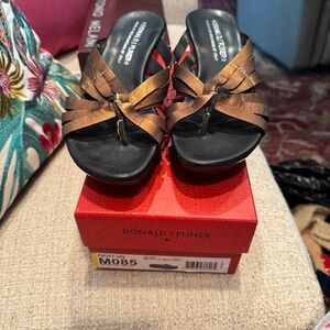 Bronze Donald Pliner Wedges